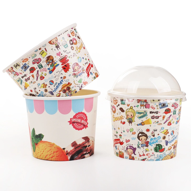 Custom Printing Ice Cream Maker Model Replacement Tub Bucket Paper Cup