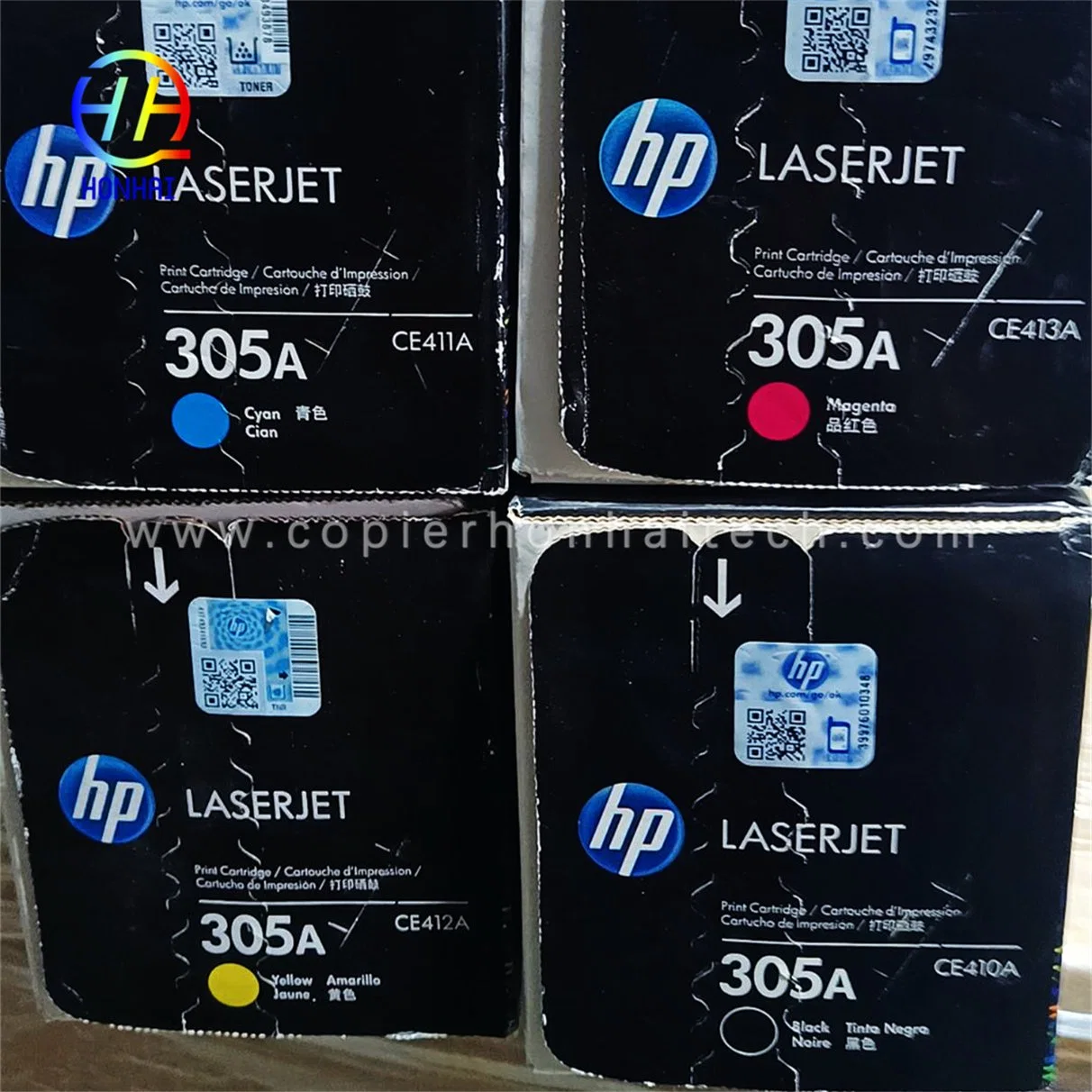 خرطوشة الحبر لطابعات HP Color LaserJet Prom300 400m 351A M451DN طابعات الليزر طراز M375nw M475DN CE410A CE4411 CE412 CE413 الأصلية قطع الغيار