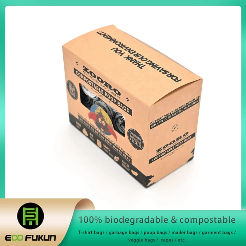 Биологически разлагаемые мешки для собак, сверхтолстый микрофон 20, Ecofukun, сертифицированный домашний/промышленный компостабильные, Подарочный мешок на основе растений