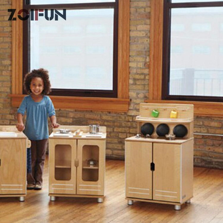 Kindergarten Furniture Wooden Nursery Cabinet Set for Kids