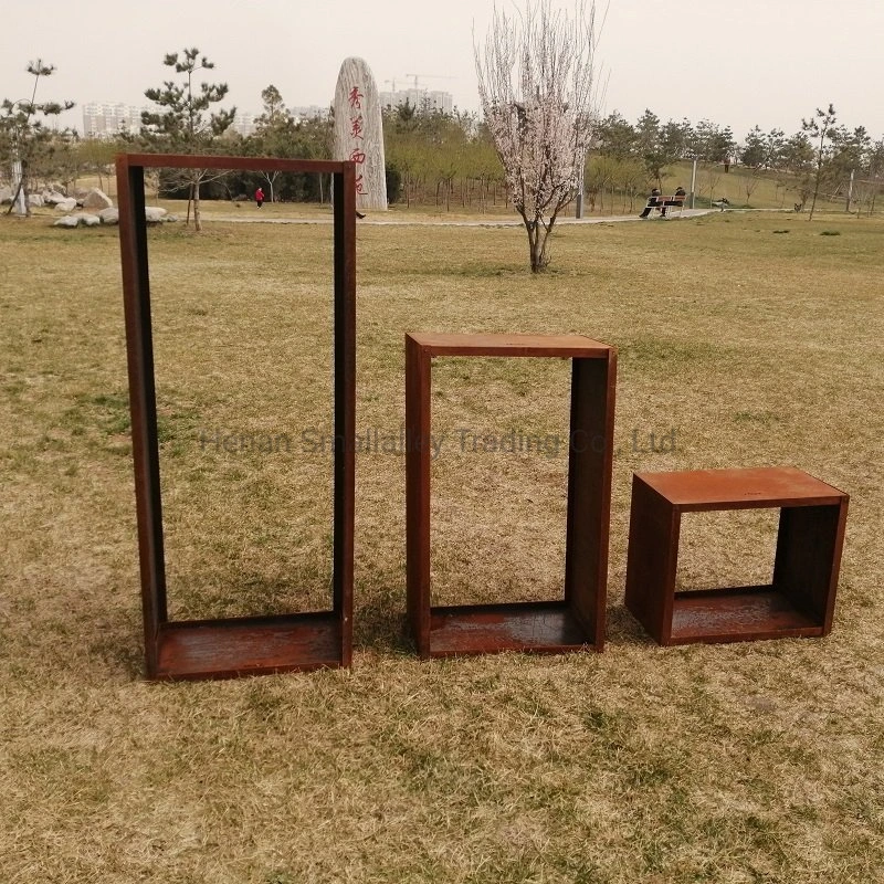 Corten Steel Log Holder Outdoor Firewood Rack Storage