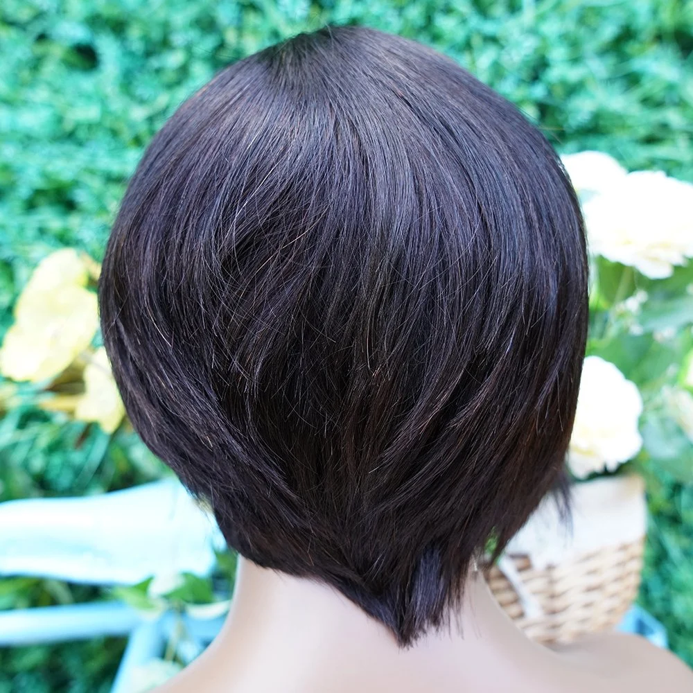 Pixie Cut Human Hair Wigs Vendors Short Bob Frontal Closure Wig, Brazilian Virgin Wigs for Black Women