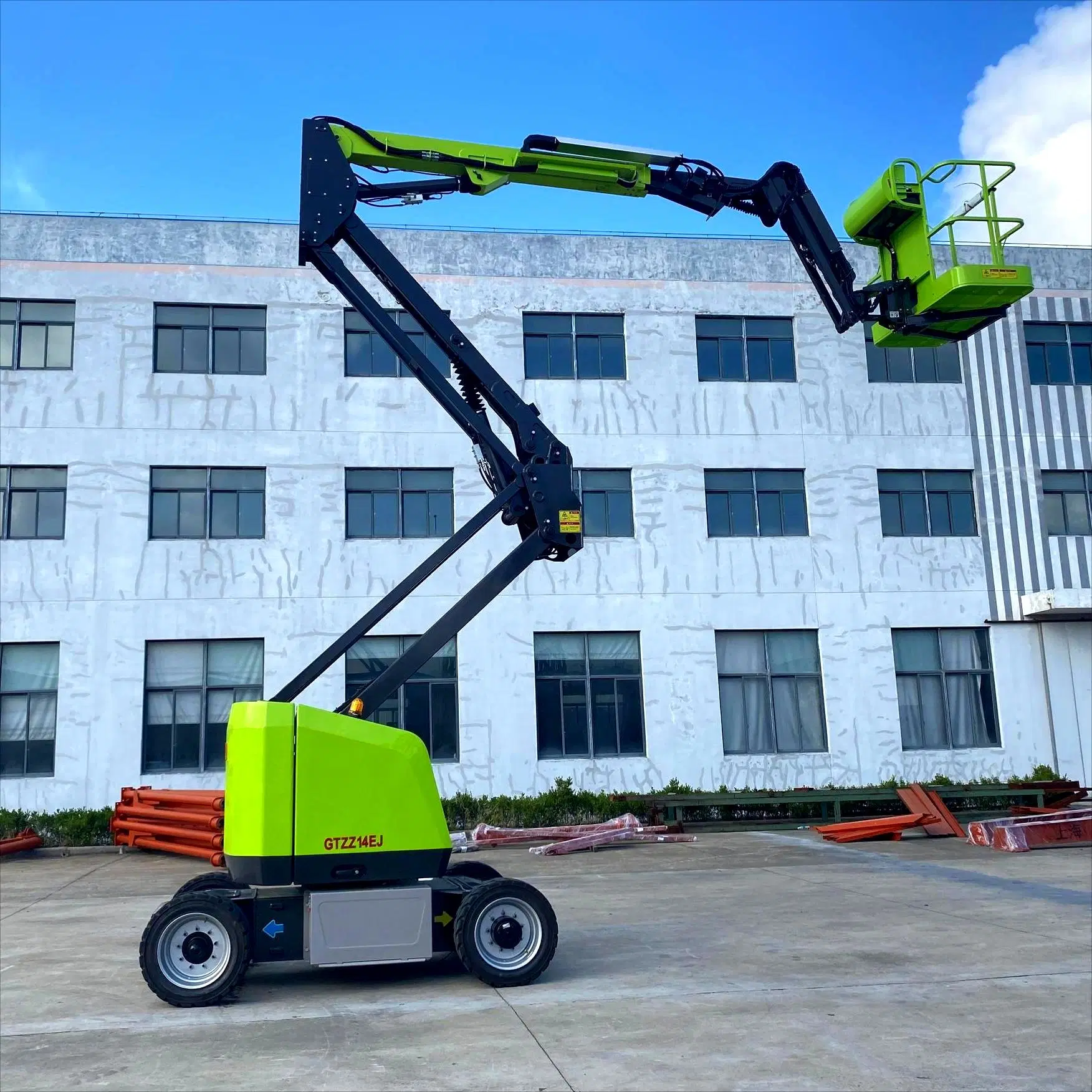 Edificio de la construcción de equipos de elevación Eléctricos autopropulsada articular Cestas