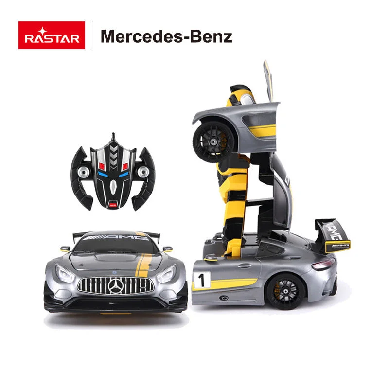 Mercedes Rastar Novelty Hobby Toys Kids Transform Robot Car for Christmas R/C 1: 14 Mercedes-Benz Gt3 Transformable Robot Car ABS