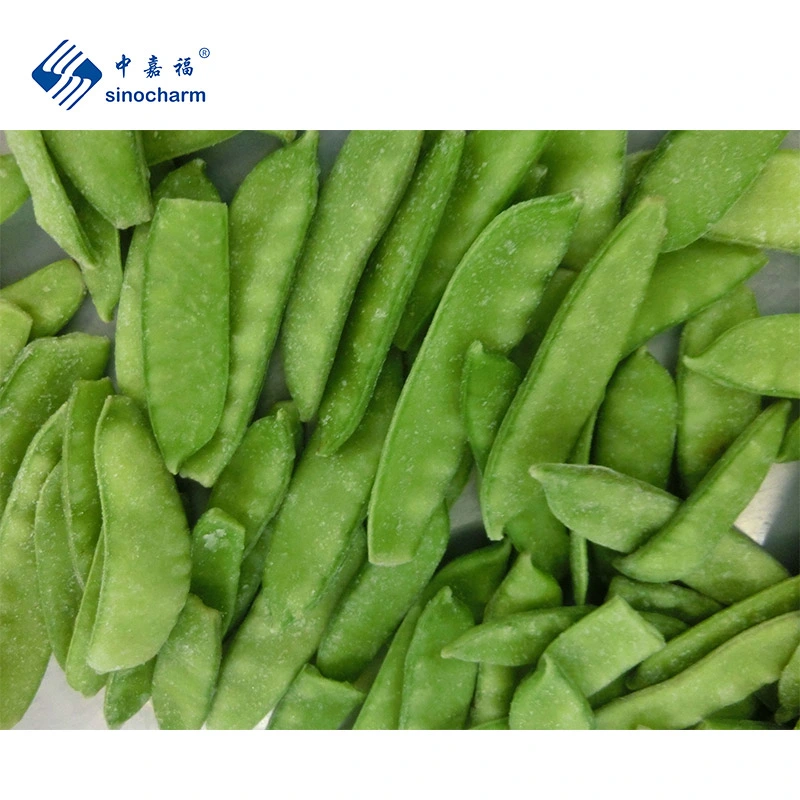 Sinocharm HACCP Thickness<6.5mm Bulk 10kg IQF Peapods Frozen Snow Peas