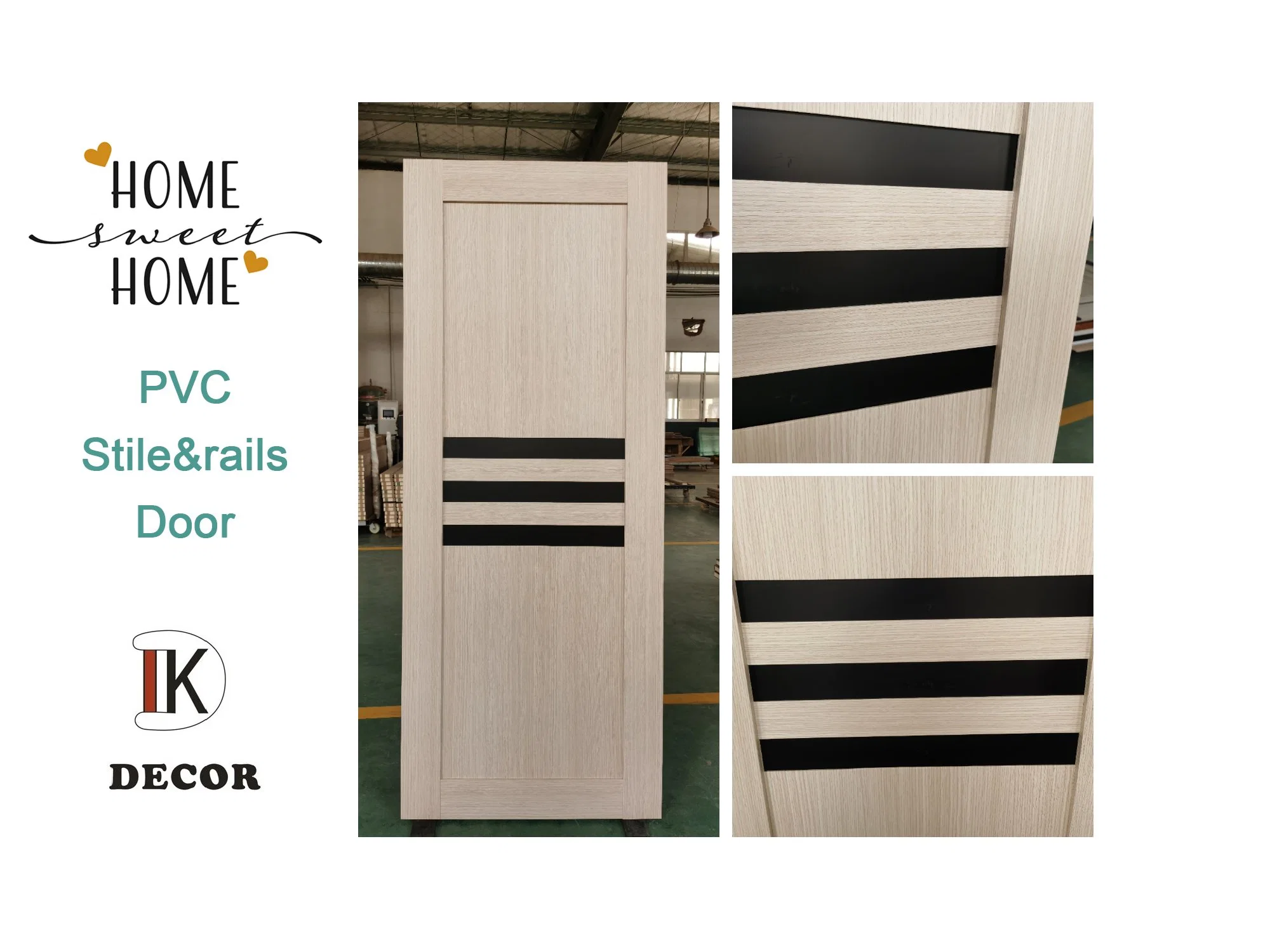 Touch Proof Wear Acting Paint Solid Wood Interior PVC Doors