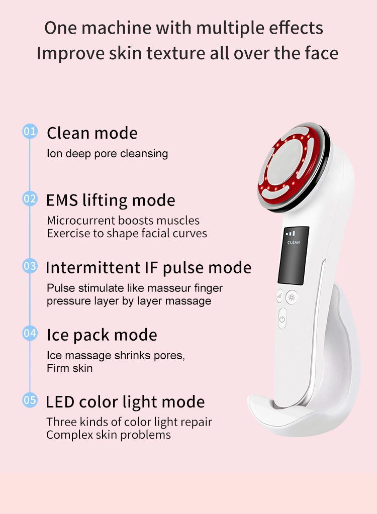 EMS LED d'impulsion de rajeunissement froide beauté masseur chaud