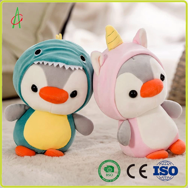 Peluche relleno suave Penguin vestido como Dinosaur Animal Perfect Plush Juguete para niños