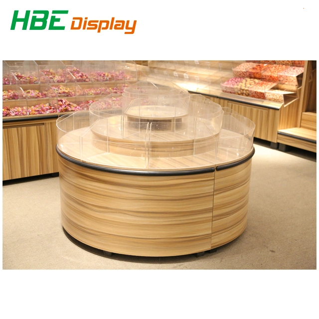 Wooden Supermarket Vegetable and Fruit Display Case