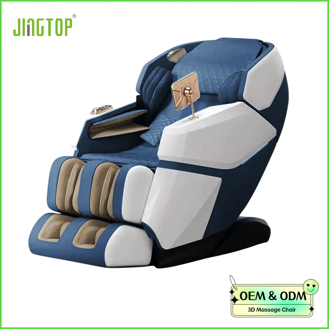 Jingtop OEM 3D Nouveau Design Chaise à Coussin d'Air pour Tout le Corps en Cuir PU Machine de Massage avec Écran LCD de Contrôle