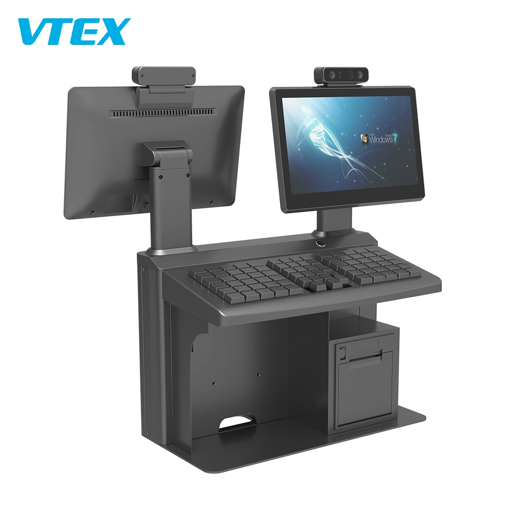 Супермаркет Counter Equipment Business Dual Screen Cash Register Machine