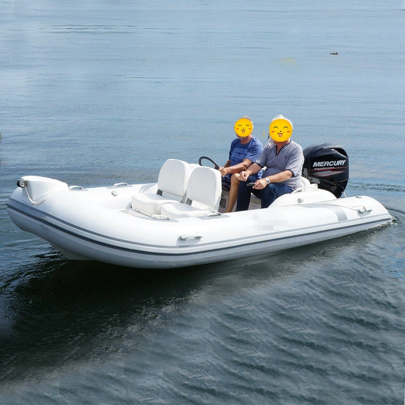 Liya 4.3m Hypalon Sport Rib Boat Fiberglass Hull Inflatable Fishing Boat with Motor Rib Rowing Boat