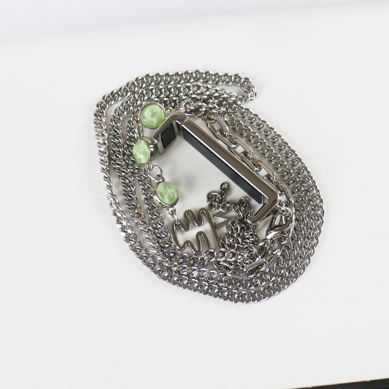 Green Bead Charm Chain Phone Clip Messenger Phone Case Accessory