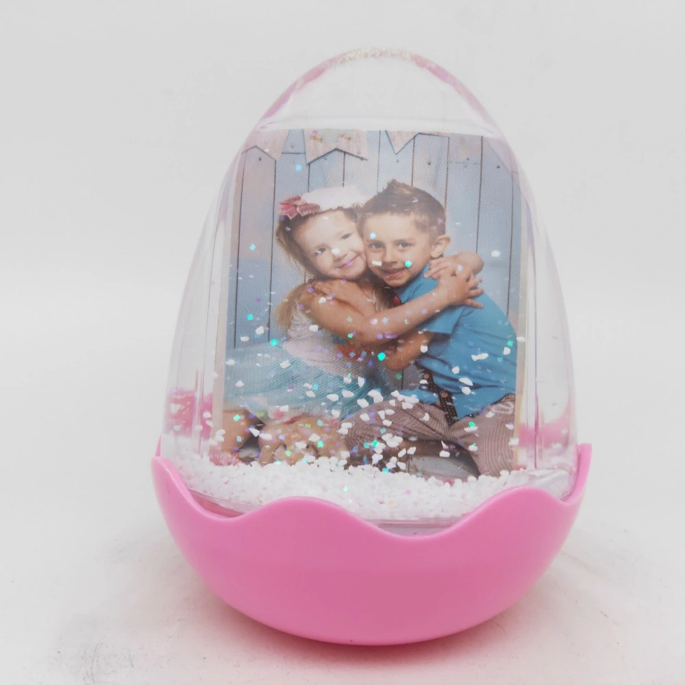 Customized Easter Egg Snow Globes with Photo Insert