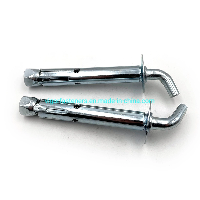 L Type Sleeve Anchor Bolt M10X100 Fastener Hardware Zinc Plated Metal Steel for Electric Water Heater Expansion Anchor