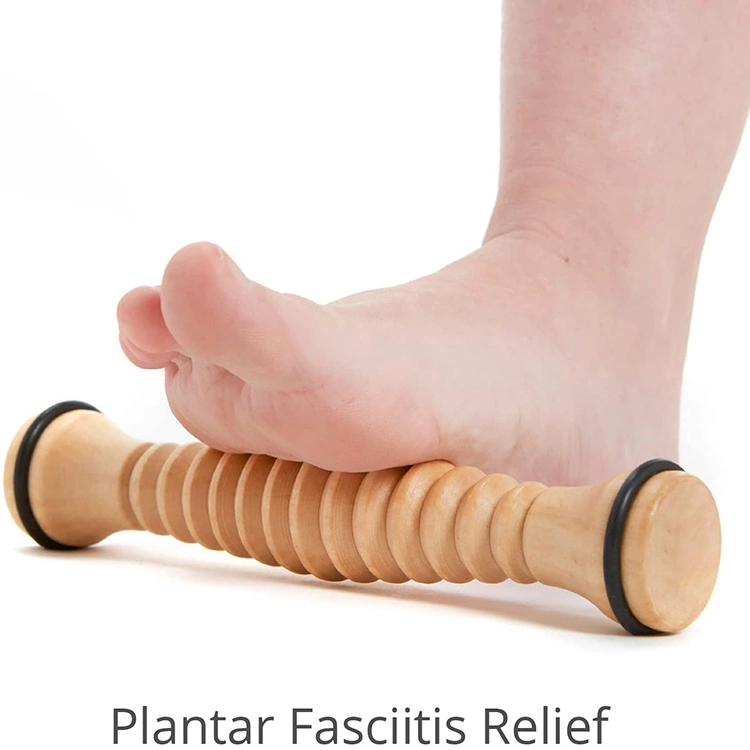 Rodillo de masaje de madera portátil para el cuerpo, espalda y pies. Masajeador de pies de madera para relajación.