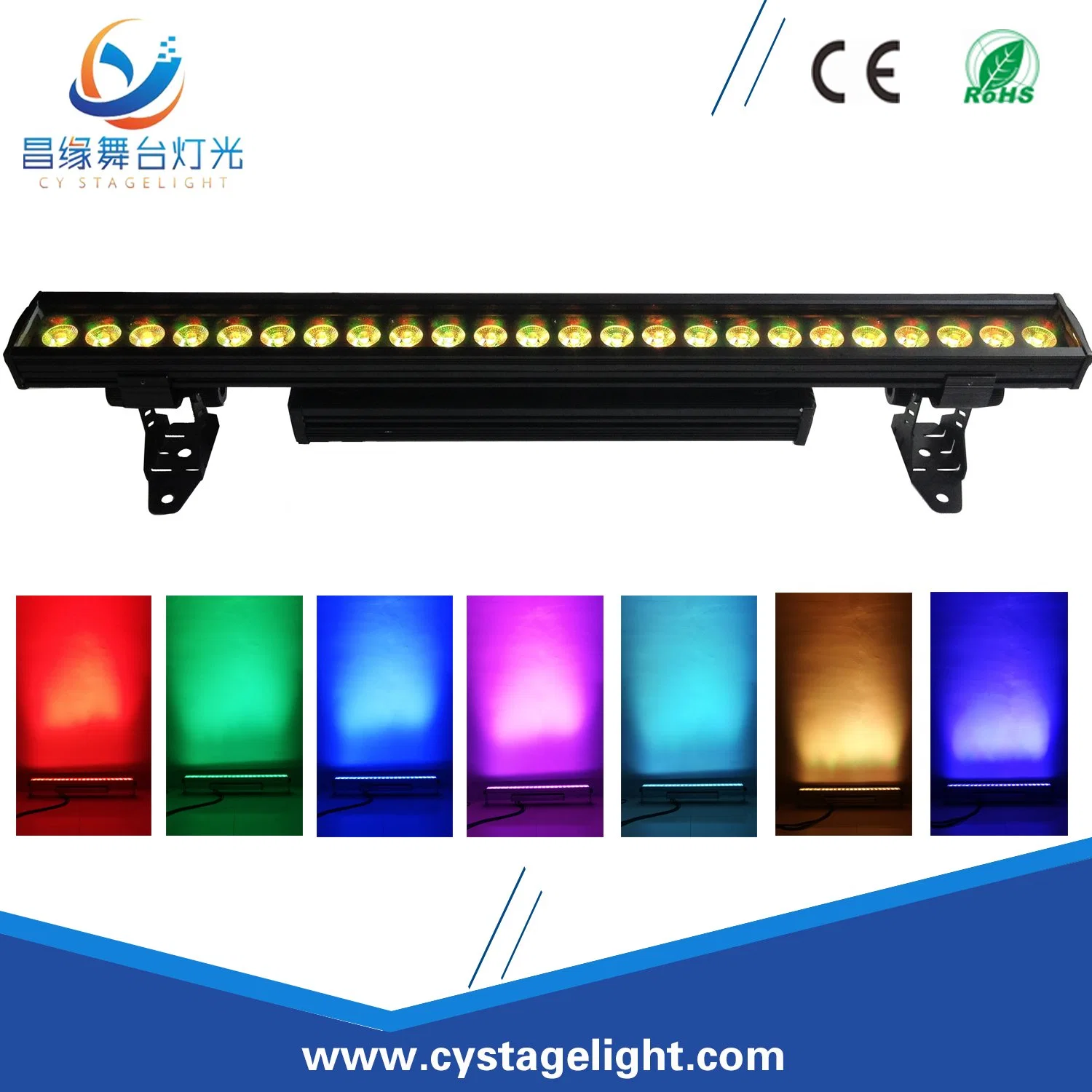 24*10W 4in1 Linear Waterproof LED Wall Washer Outdoor Stage Lighting