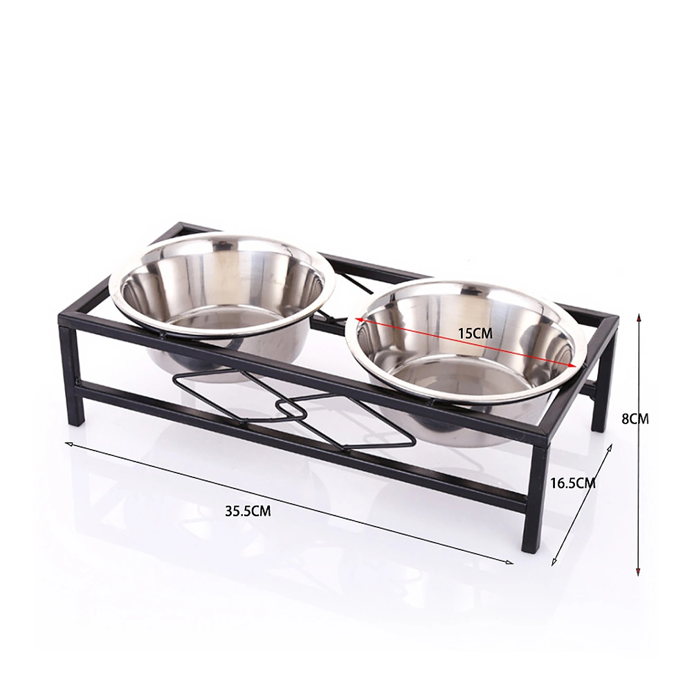 Raised Dog Bowl Stand Stainless Steel Raised Dog Food Water Bowl