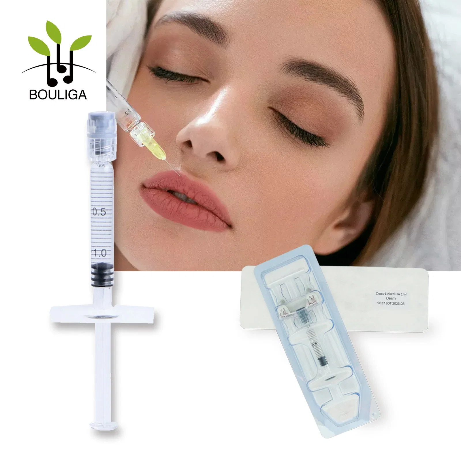 1ml Injection Faciale Anti-Rides Dermal Filler à l'Acide Hyaluronique