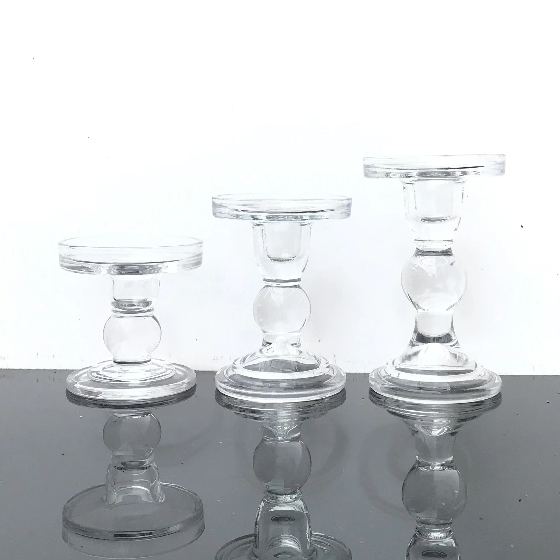 Transparent Crystal Glass Roman Column Glass Wax Table Gourd Installed Glass Candlestick Home Decoration Ornaments Wholesale/Supplier