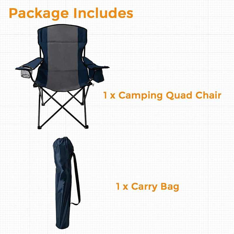 Fauteuil Camp Quad, réfrigérateur et porte-gobelet intégrés, avec sac de transport