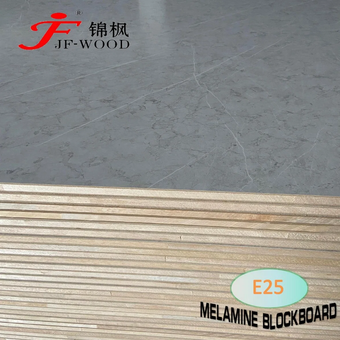 ISO 9001:2008 Certificado Falcatta núcleos desnudos ambos lados de melamina laminado frente Hmr MDF melamina Blockboard Bb