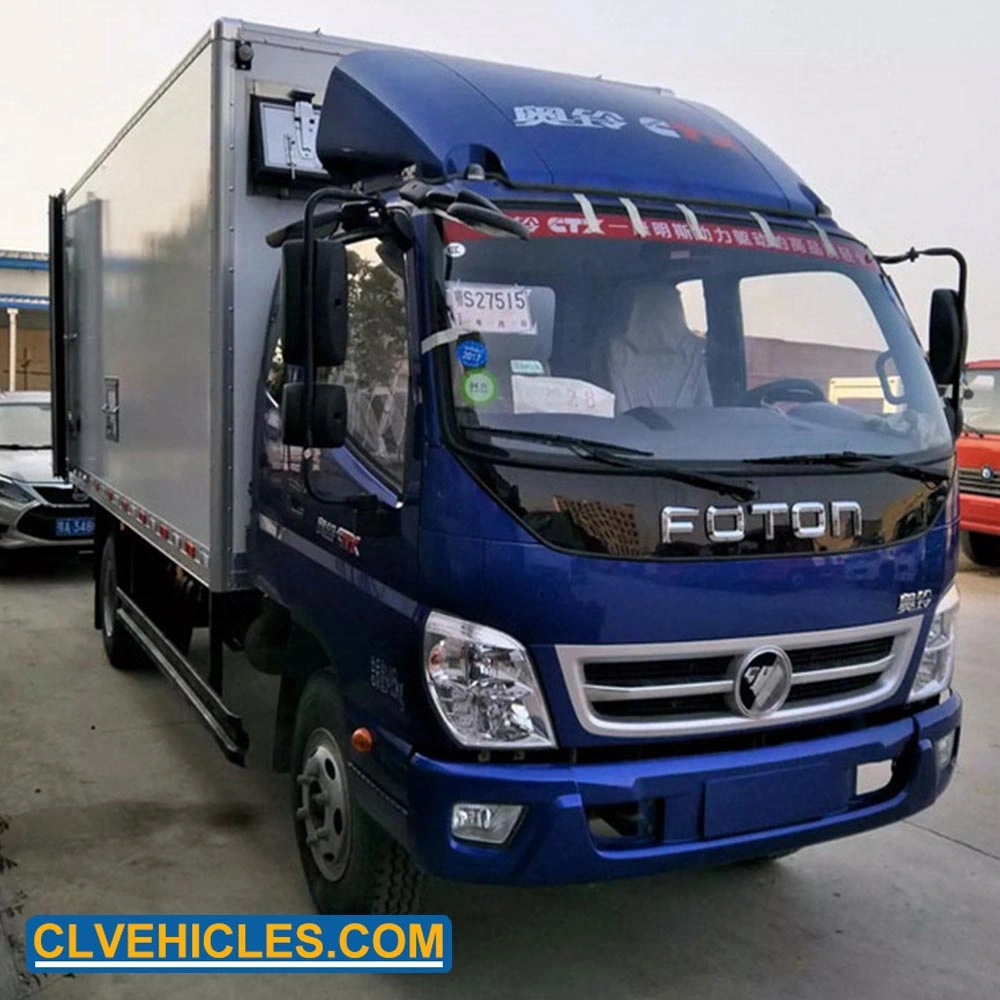 Foton 4X2 6ton sala fría la carne congelada de la carga de camiones de alimentos refrigerados Van