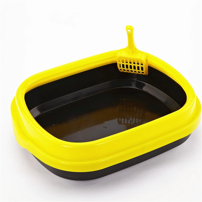 Kinpack Pet Products Cleaning Plastic Cat Toilet Box Trays Simple Cat Litter Box