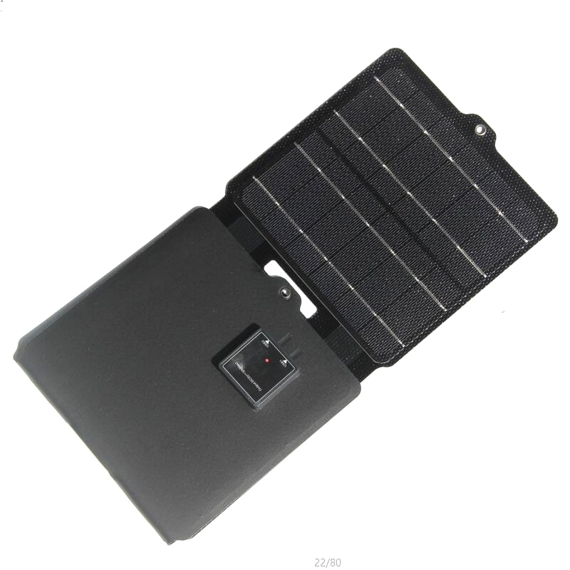 15W 5V ETFE portátil Solar Panel Cargador Móvil plegable Fuente de alimentación Cargador de salida USB doble Energía solar