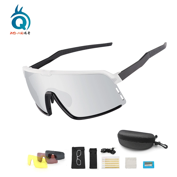 Square Frame Shades Herren Polarisierte Sport Sonnenbrille Set