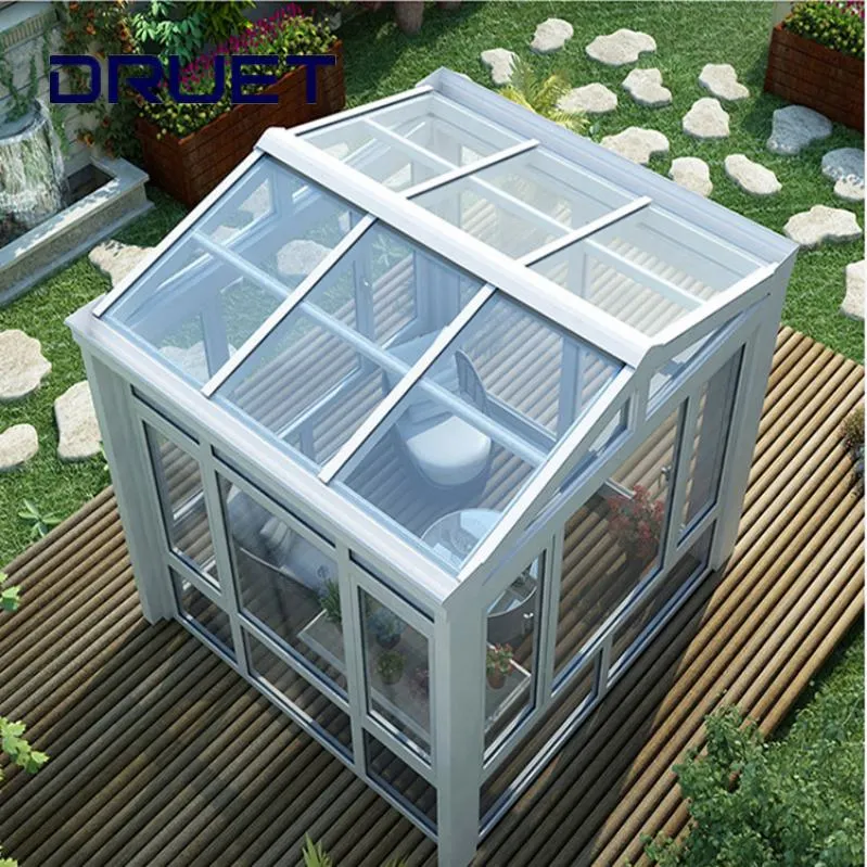 Customized Glass Roof Aluminum Glass Houses Sunroom