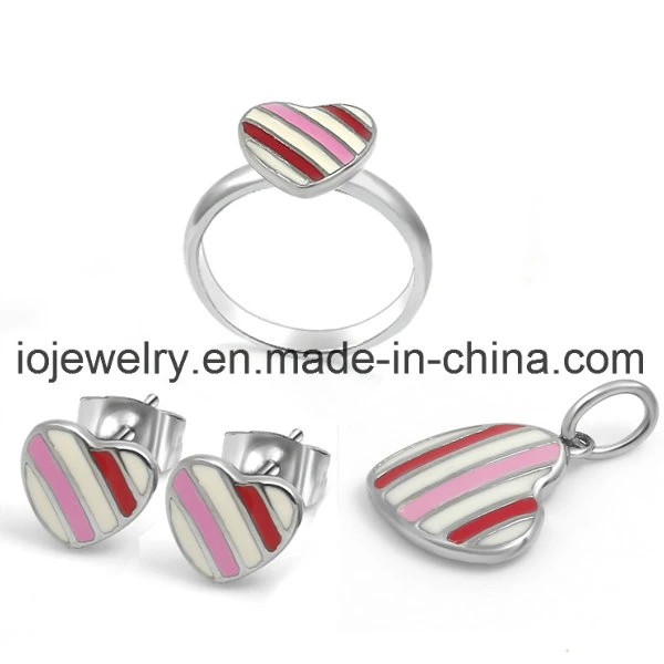 Soft Enamel Surgical Steel Stainless Steel Handmade Ladybug Enamel Baby Jewelry Sets