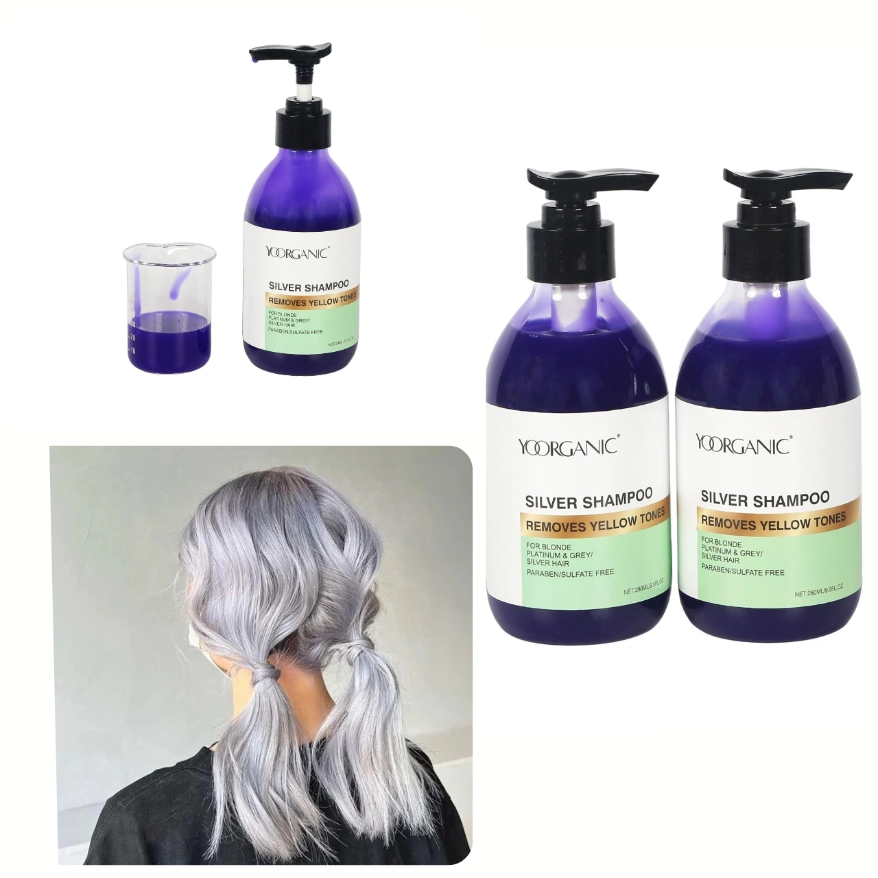 Factory Wholesale/Supplier Silver Hair Shampoo Salon Special Purple Shampoo