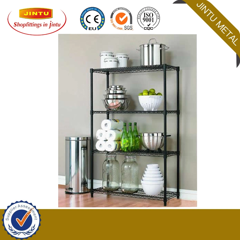 4 Tiers #304 Stainless Steel Display Wire Shelving Unit Rack