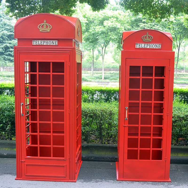 Wholesale/Supplier Customized Metal Red Mobile London Office Antique Telephone Booth for Sale