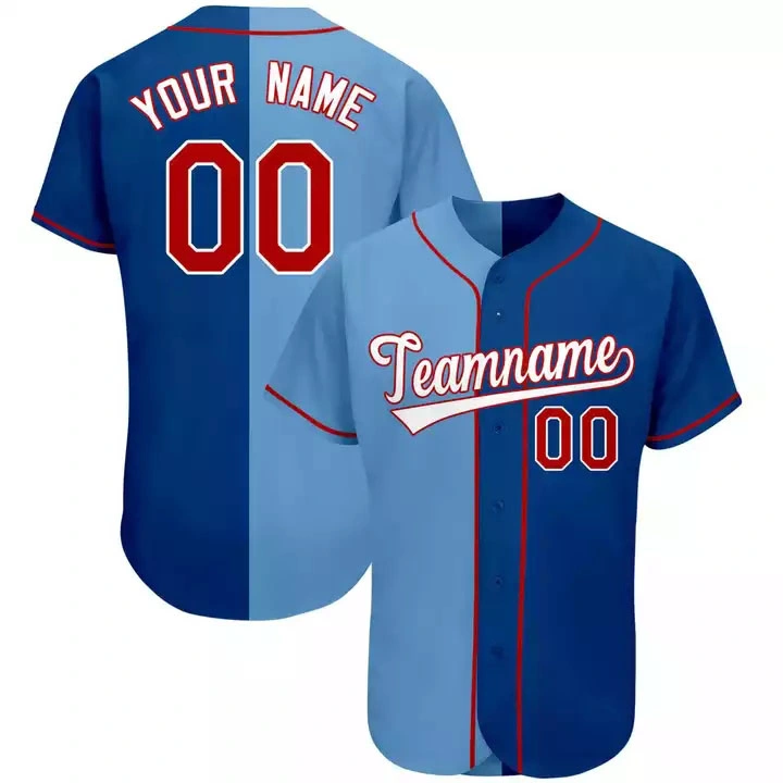 Maillot de baseball personnalisé Nom Numéro manches courtes bouton bas Maillots de sport en mesh – uniforme de softball de rue Hip Hop pour Homme