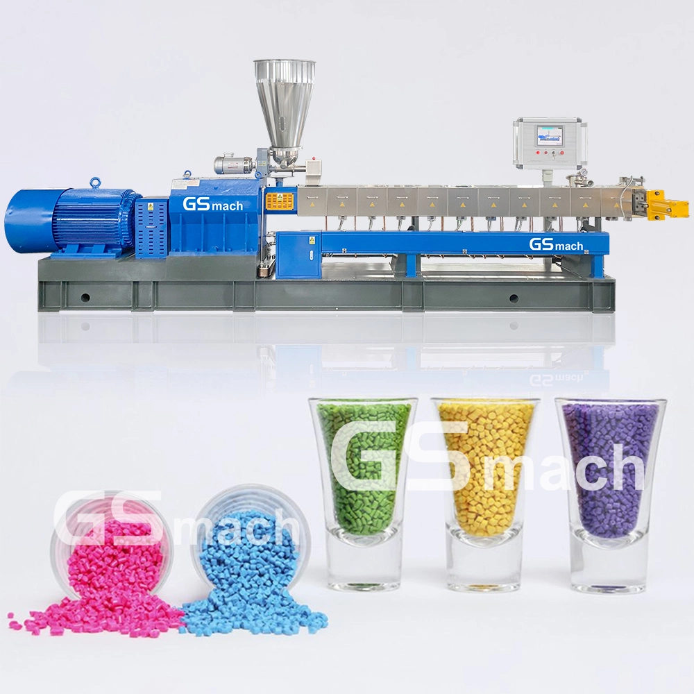 High Dispersion Color Masterbatch Twin Screw Extruder Plastic Granules Making Machine