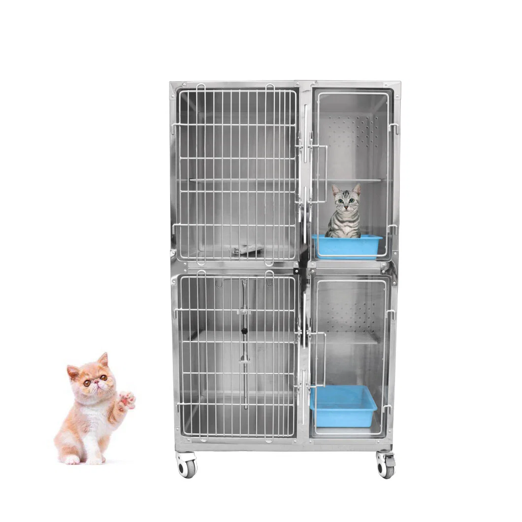 Wtc-02 Stainless Steel High-Grade Pet Cat Cage Veterinary Dog Cage