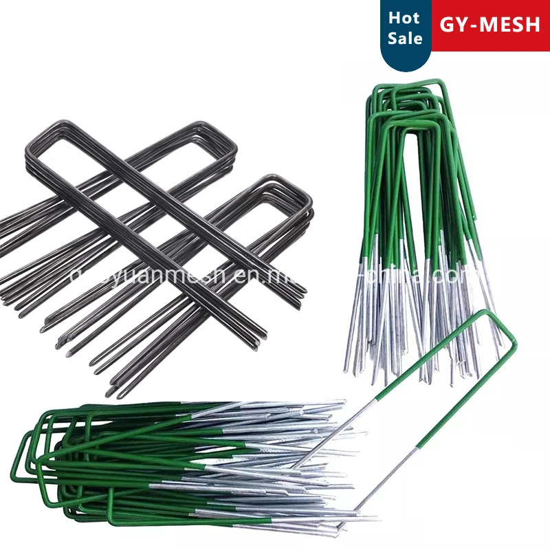 Garden Stakes Pins/Heavy Duty Garden Landscape Staples Stakes Pins/ Galvanized Landscape Staples for Anchoring Weed Barriers Fabric