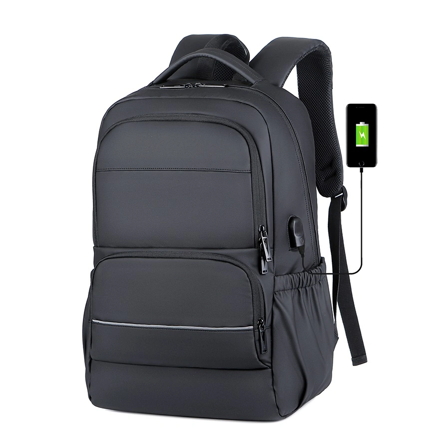 Mens Business Computer Bag USB Port College School Bags Travel Laptop Backpacks