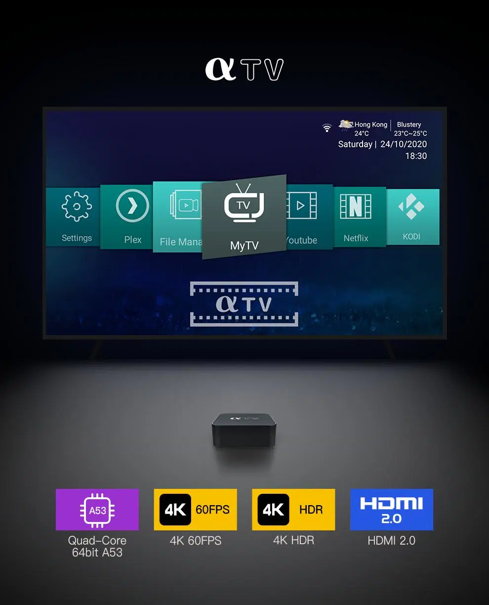 Allwinner H313 Android TV Box Linux OS TV Box with Mytv