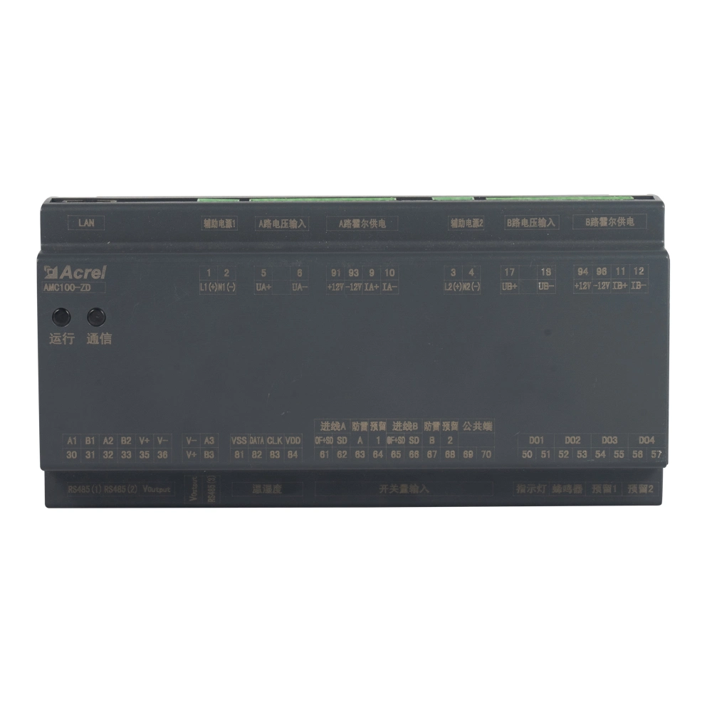 Acrel Amc100-Zd Data Center IDC Main Channels DC Switch Control Temperature Leakage Power Monitor Meter RS485 Modbus-RTU