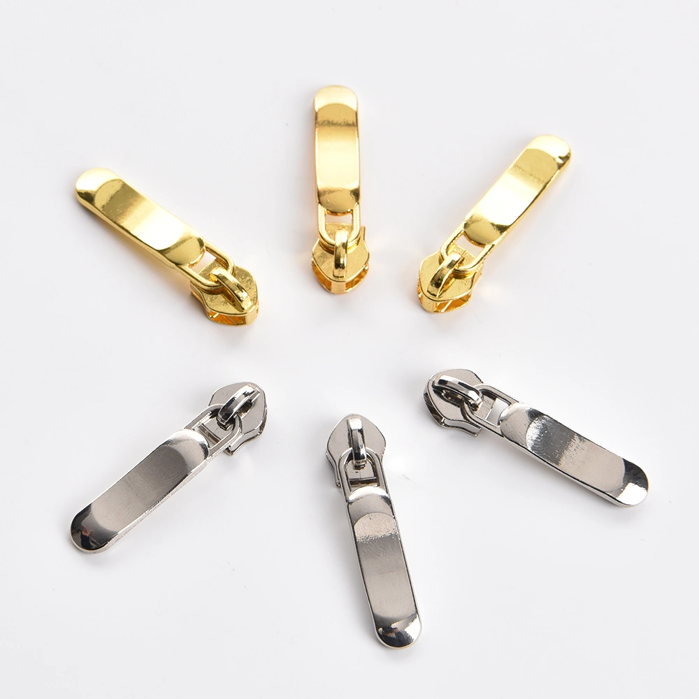 3# 5# 7# 8# 10# Metal Shiny Gold Silver Zipper Slider and Puller for Handbag