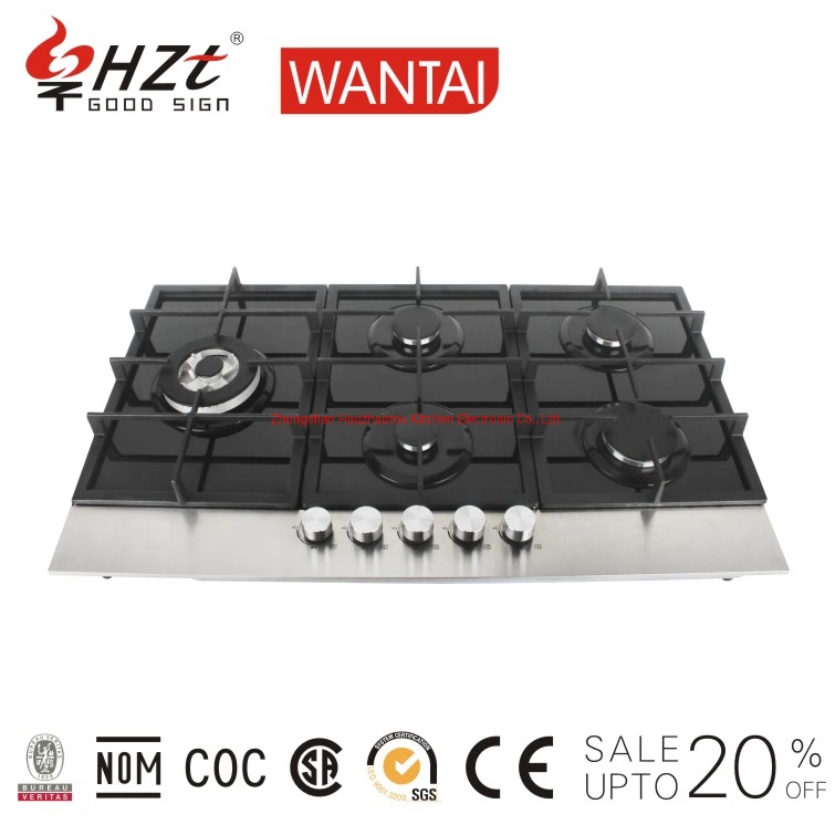 Trending 90cm Professional Table Top Black Glass Gas Stove