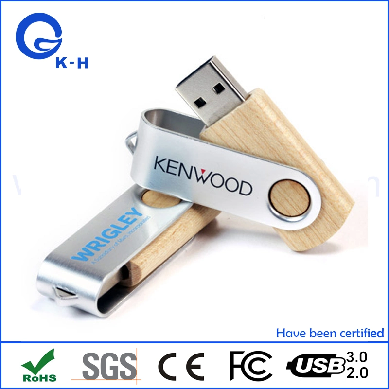 Bamboo Twist USB Flash Thumb Drive for Company Gift