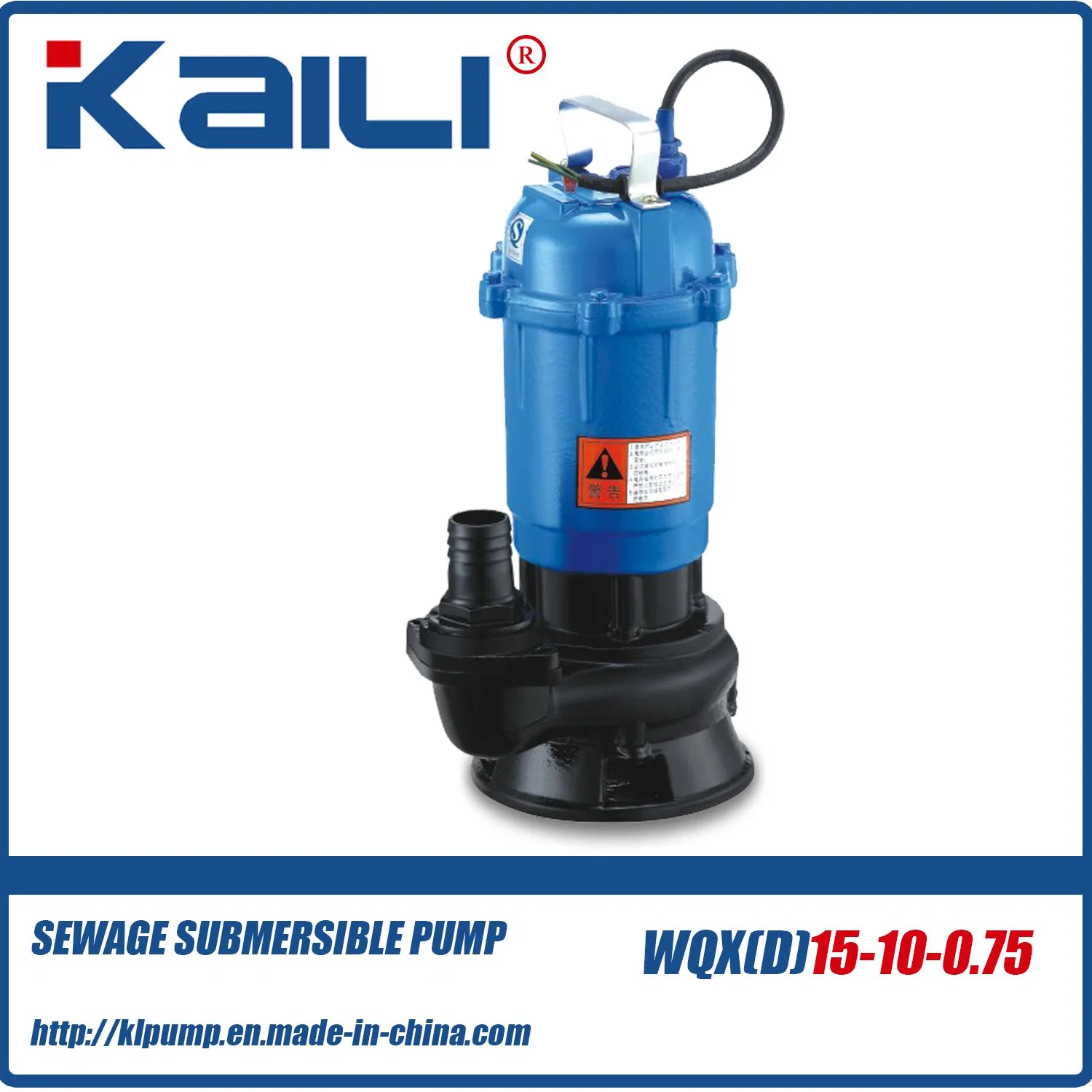 WQX Waste Water Submersible Sewerage Pump Sewage Suction Pump