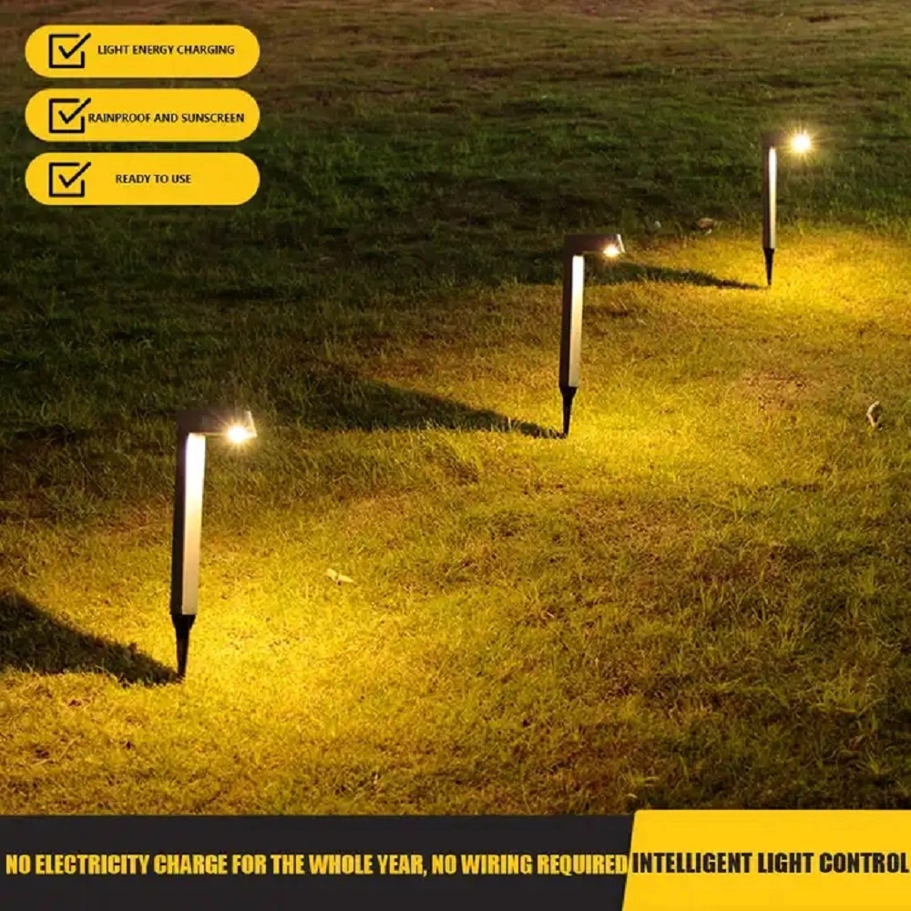 Setzen Sie LED Solar-Power-Lampe Garten Straße Licht Rasen Landschaft Wasserdichte Beleuchtung