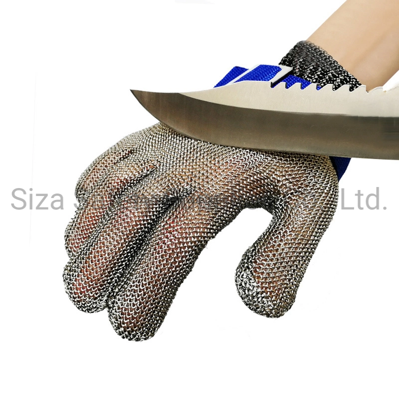 Corte de acero inoxidable Industrial de malla de alambre de acero resistente a la protección de seguridad guante de trabajo