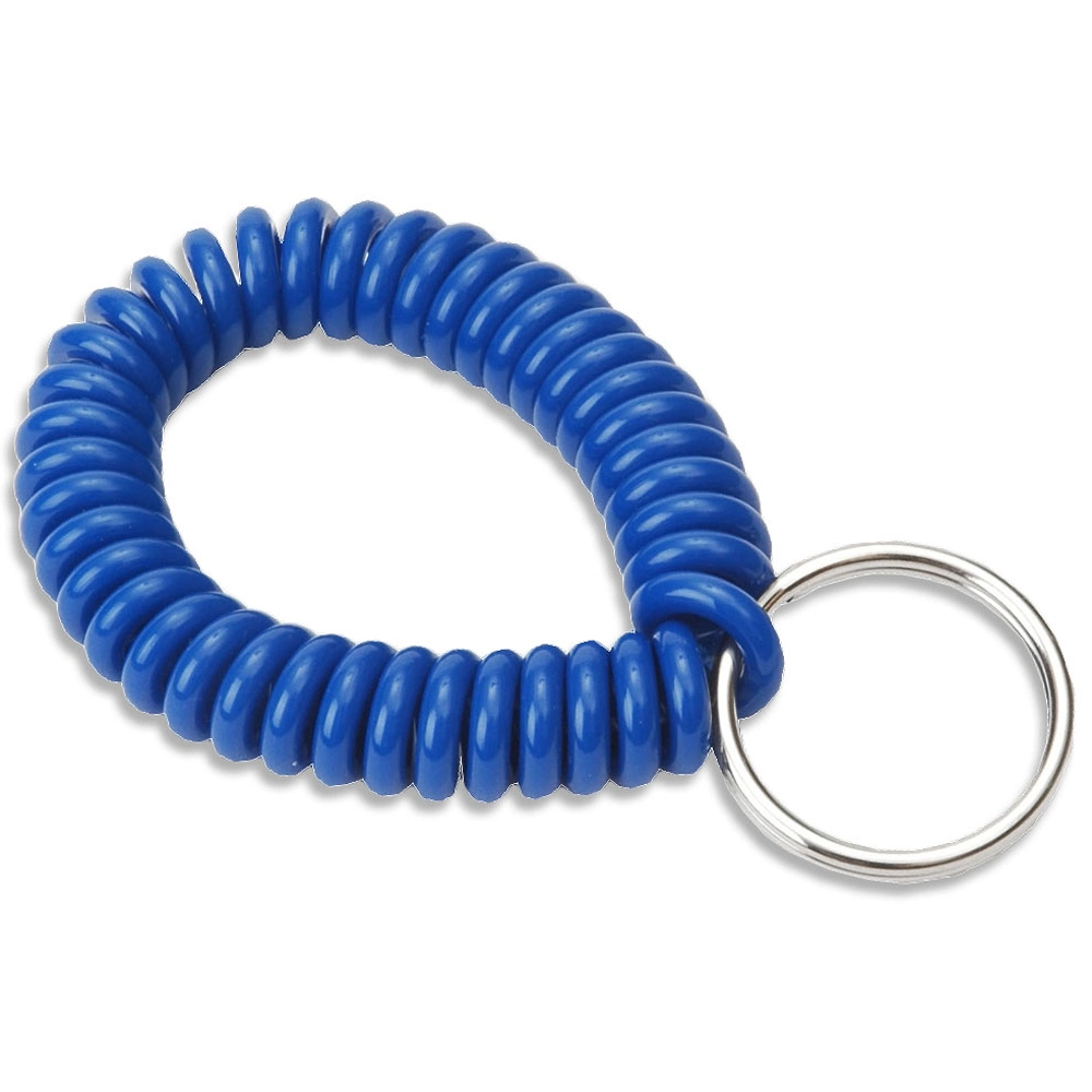 Colorful Flexible Spiral Coil Stretchable Spring Wristband Key Ring for ID Badge Sports