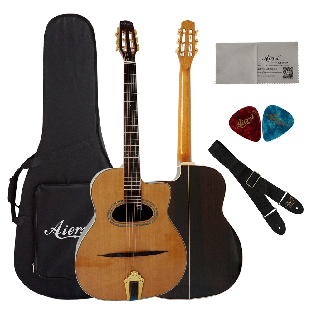 Aiersi Brand Grande Bouche Archtop Acoustic Gipsy Jazz Acoustic Guitar